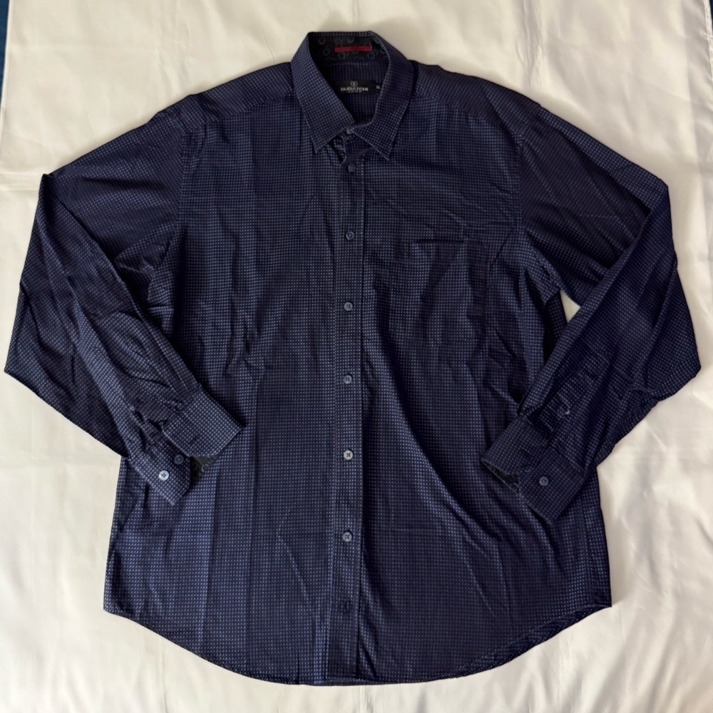 Bugatchi Uomo Patterned Long Sleeve Button Down S… - image 1